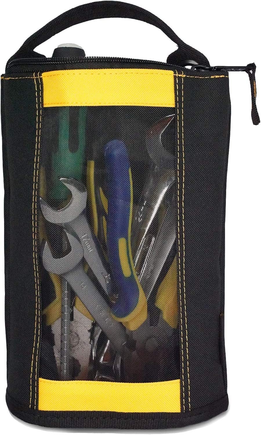 MELOTOUGH Canvas Zipper Tool Pouch Bag -Fastener small, Yellow 1pack
