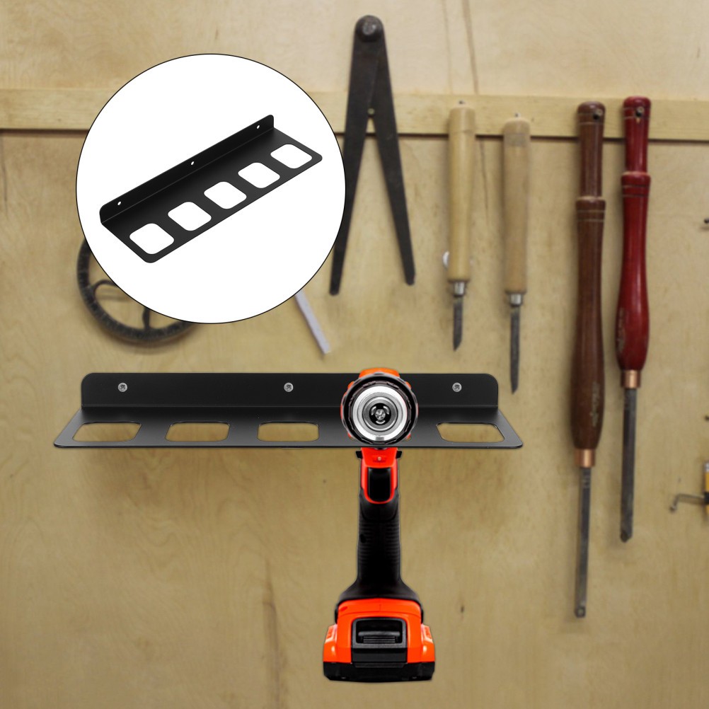 1 Set Wall Mount Hammer Holder – Power Tool Organizer with 5 Slots – Heavy Duty