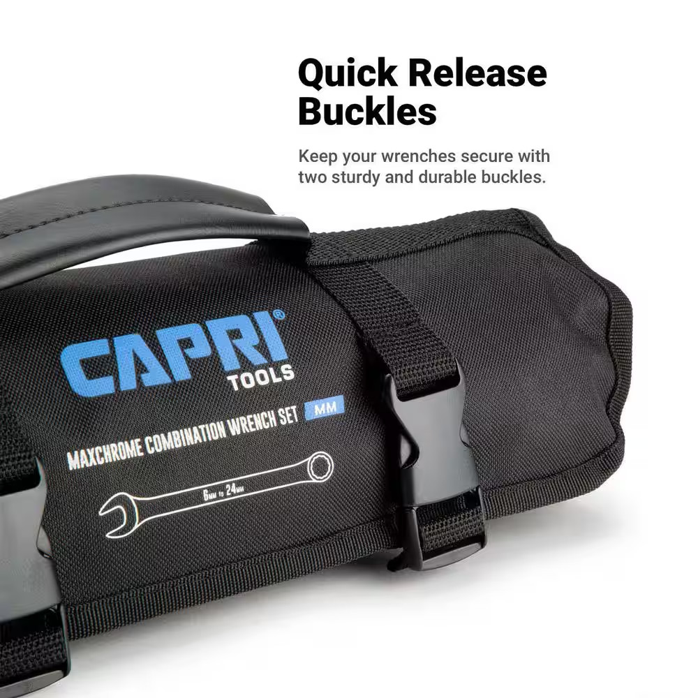 Capri Tools Wrench Roll Up Pouch, Metric, 19 Pockets Free Ship NEW