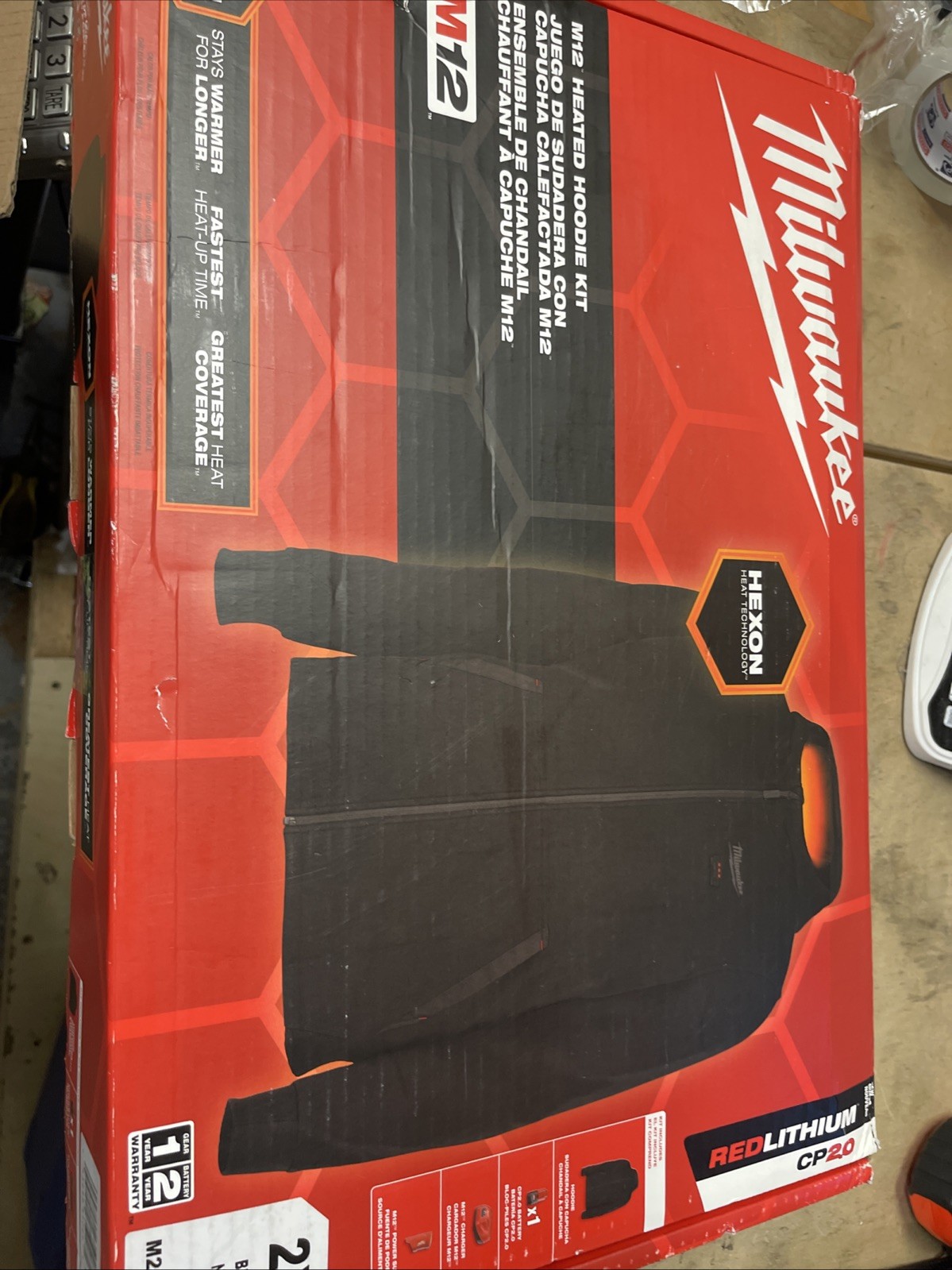 Milwaukee Tool M200b-21M Men’s Heated Hoodie, Up To 8 Hours Time, Zipper
