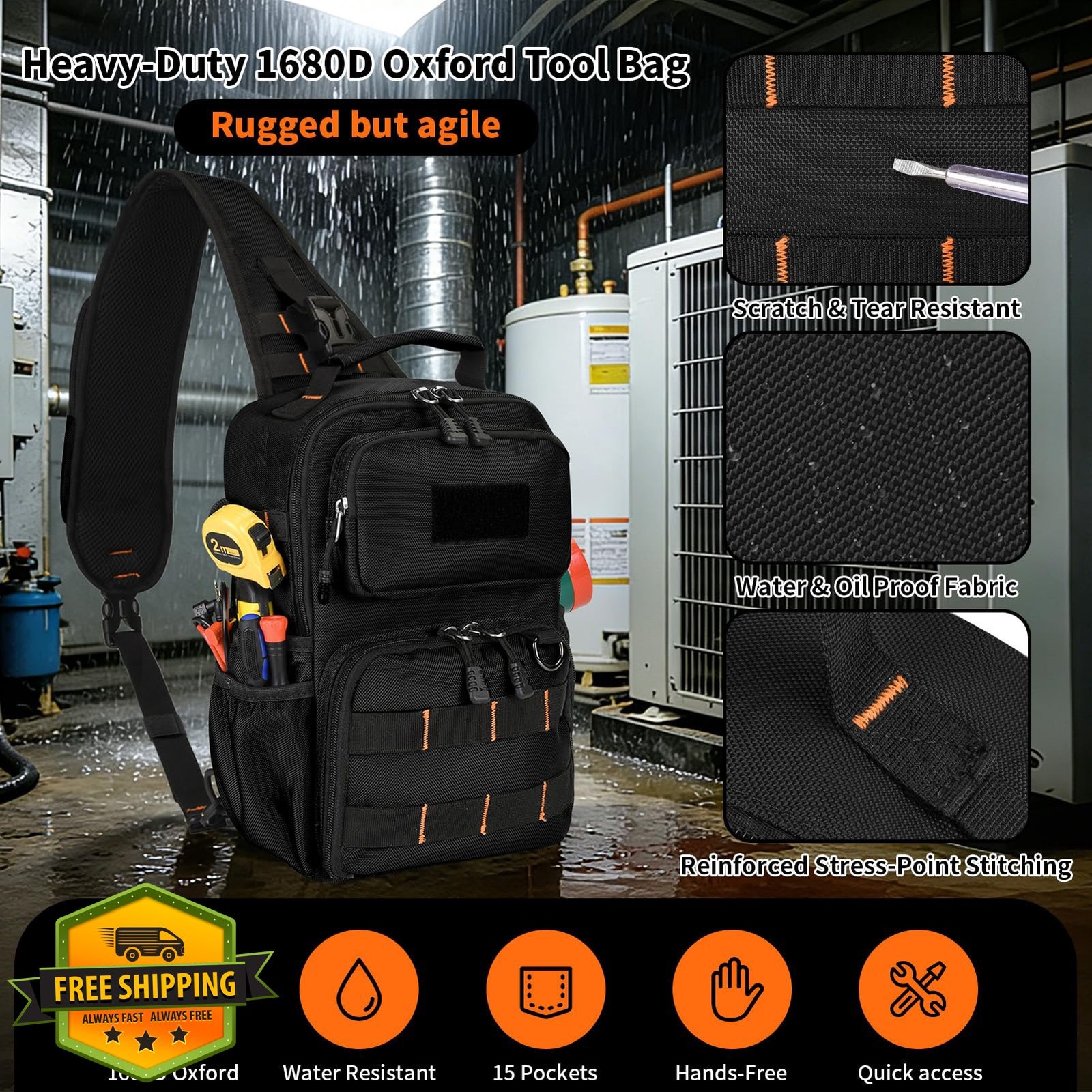 Rexmore Black Tool Chest Bag