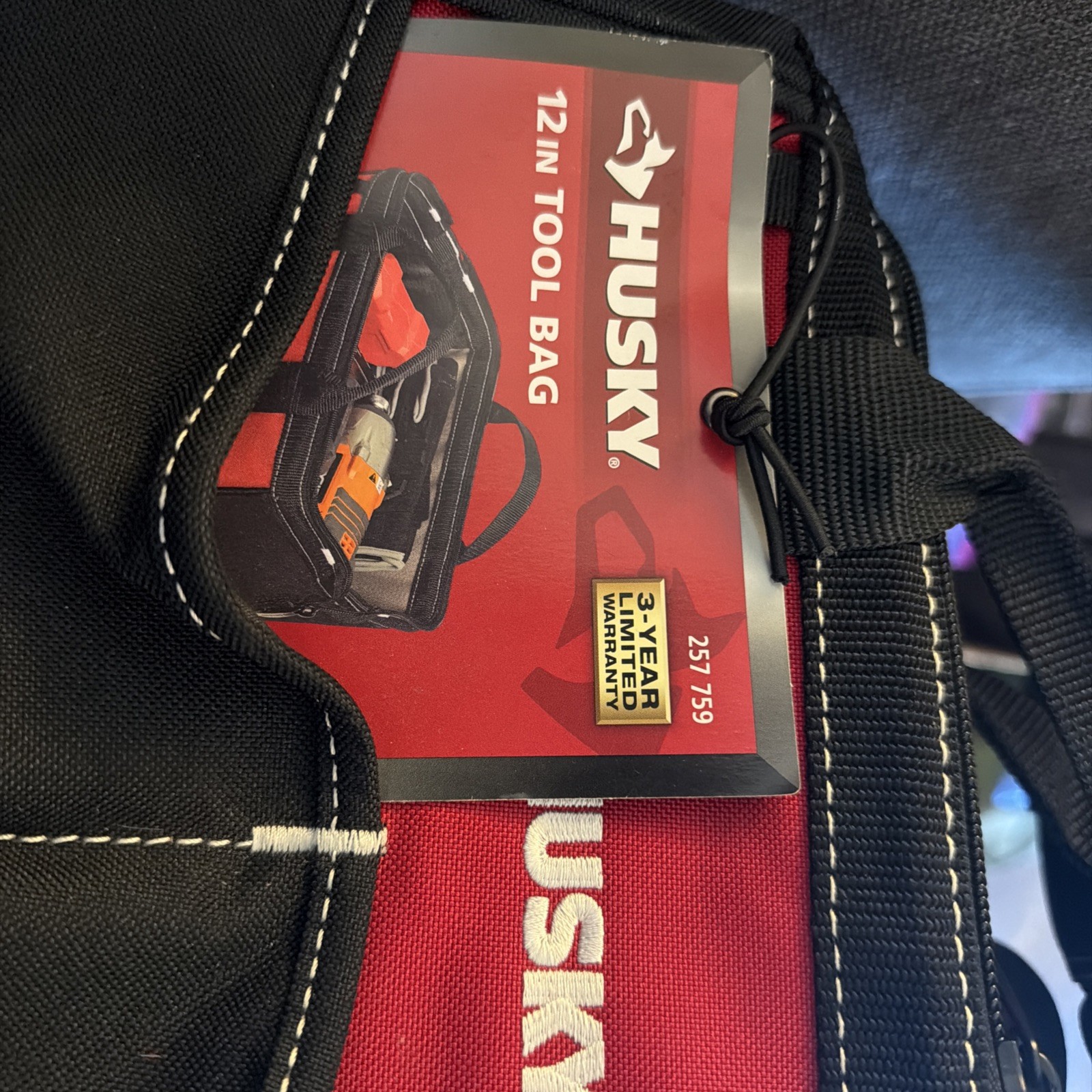 Husky 12 in. Heavy Duty 4 Pocket Zipper Zippered Storage Utility Tool Bag