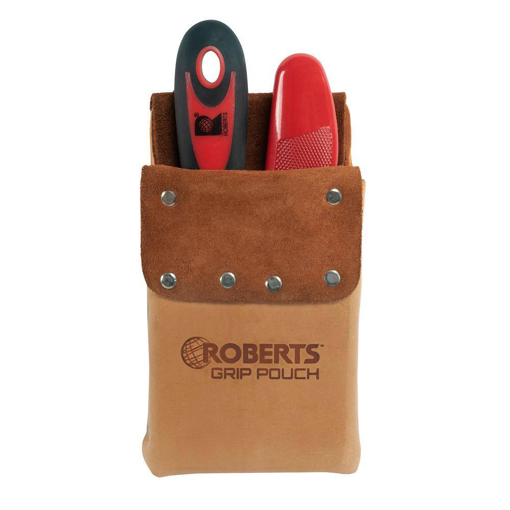 Deluxe Leather Grip Carpet Knife and Tool Pouch