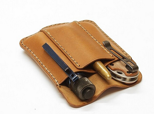 waist Bag belt jackknife folding knife Flashlight tool holder pouch Leather H278