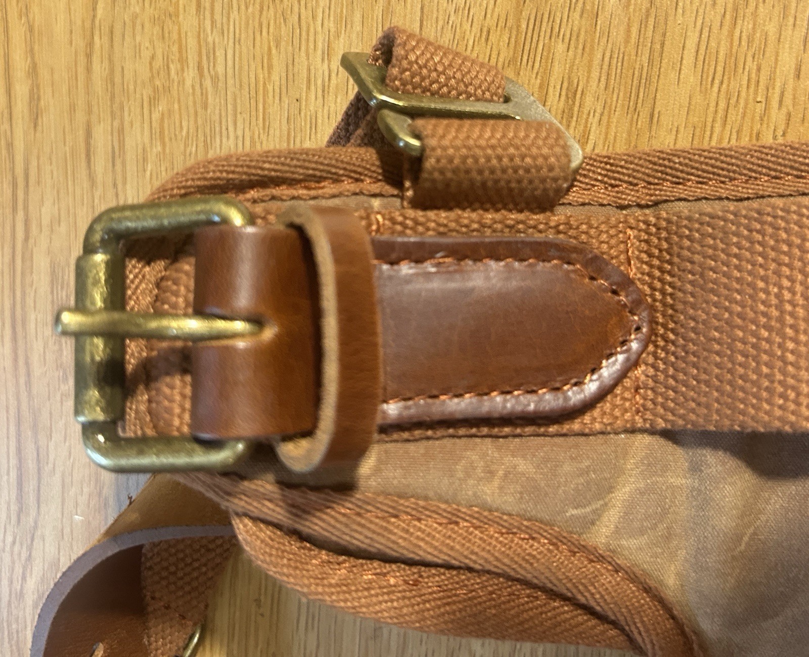 TourbonFramers Carpentry Tool Belt Pouch Harness Rig Canvas Leather Brown