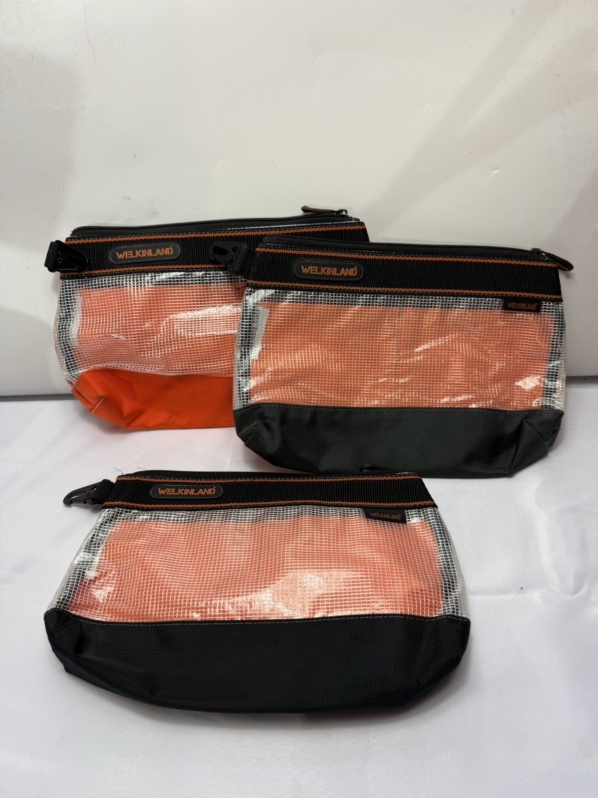 Welkinland Clear Zipper Tool Pouch Set Of 3 Medium Organizers for Tools