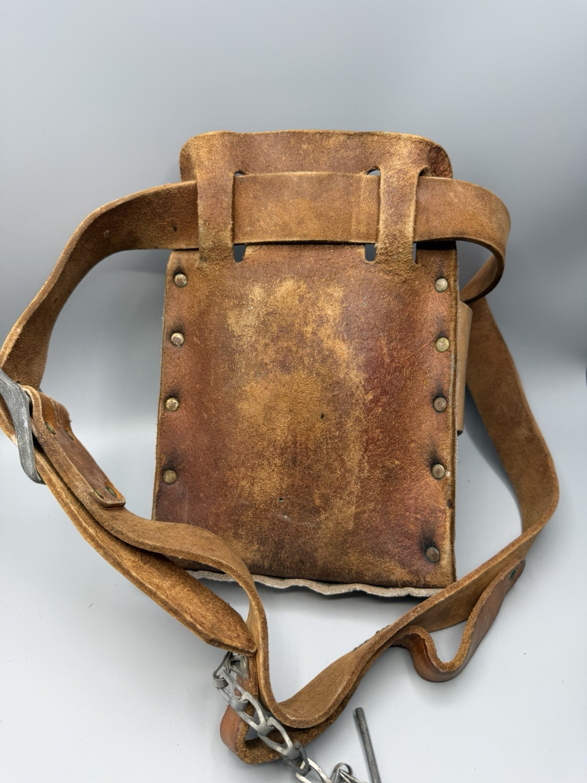 Klein Tools 5127 Brown Leather Tool Pouch With Belt Vintage