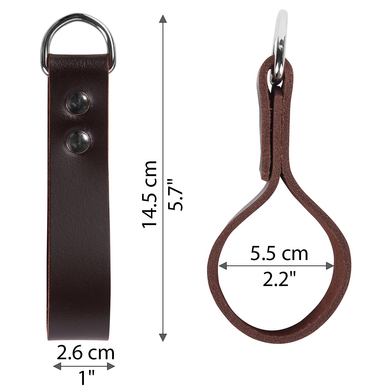Suspender Loop Attachment – Heavy Duty Leather Tool Belt Accessories ( 4-Pack)