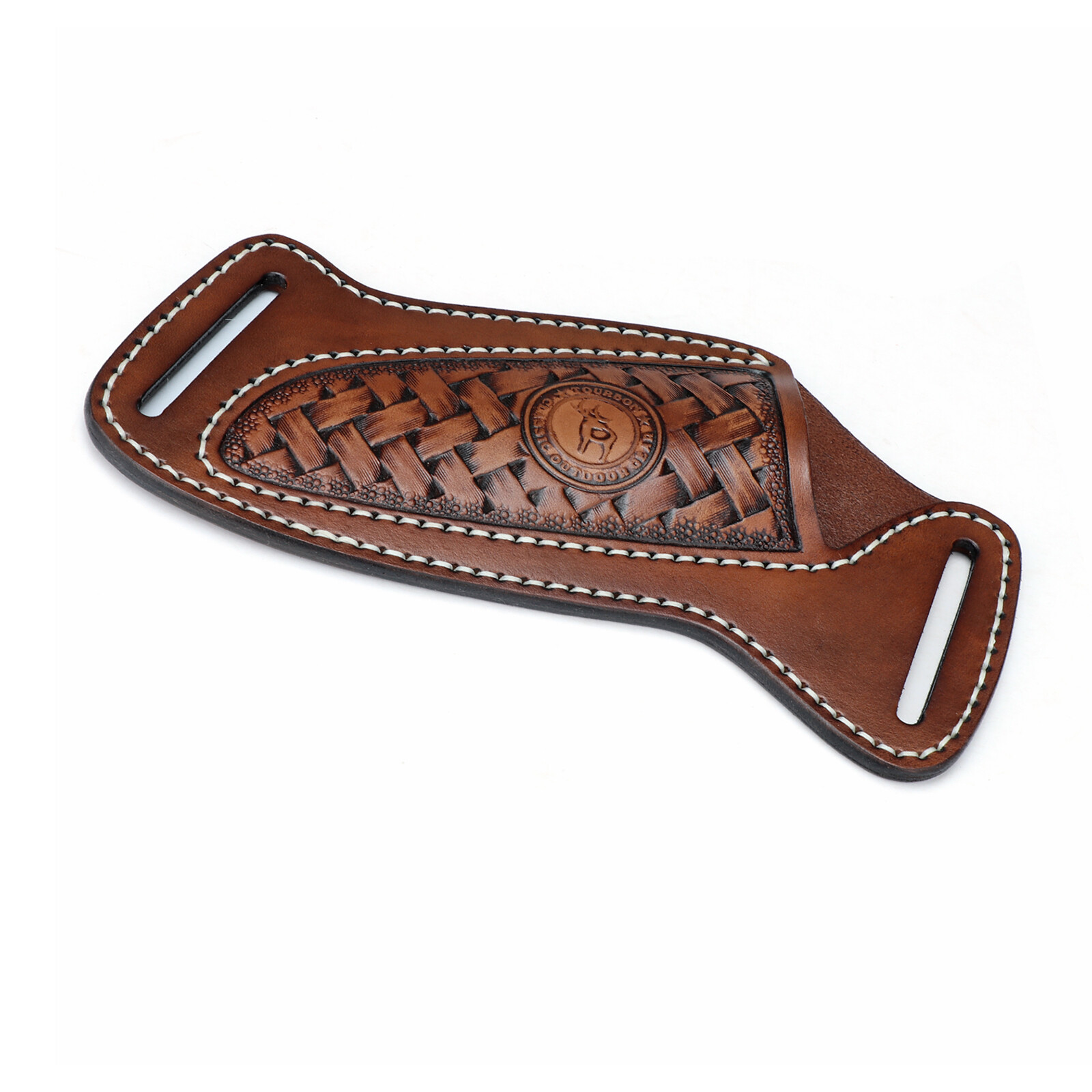 Leather Pancake Design Fixed Blade Knife Sheath Belt Hold Pouch EDC Knives Cover