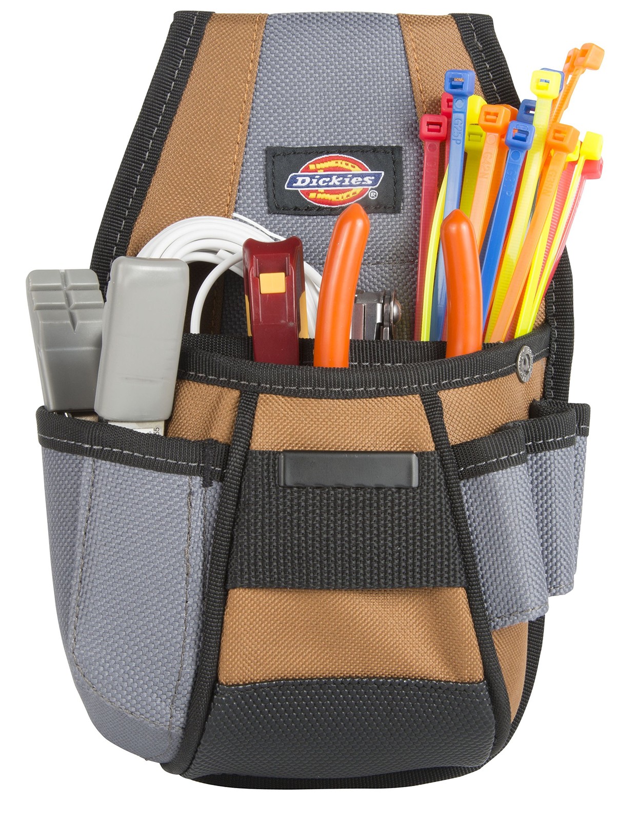 Heavy Duty 4 Pocket Tool Pouch Tape Clip Organizer Belt Loop Durable