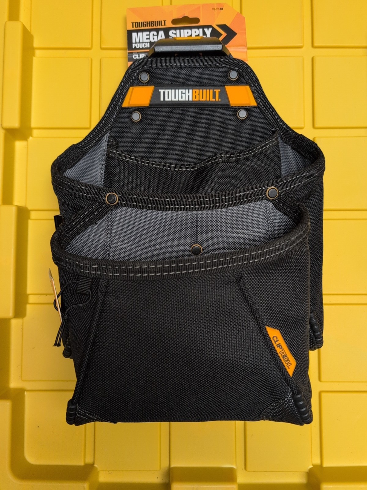 ToughBuilt Mega Supply Pouch TB-CT-03 Cliptech Kickstand 7 Pockets & Loops Rare