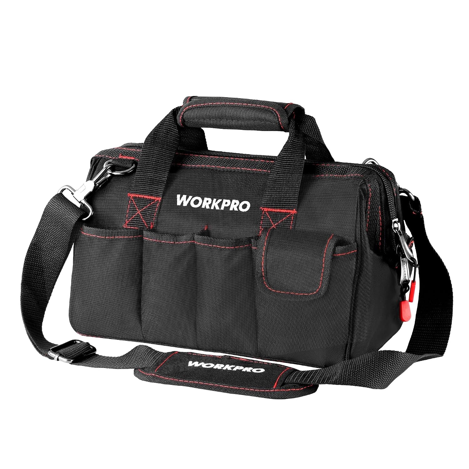 Workpro 12-Inch Close Top Wide Mouth Storage Tool Bag W081020A Inch Storage
