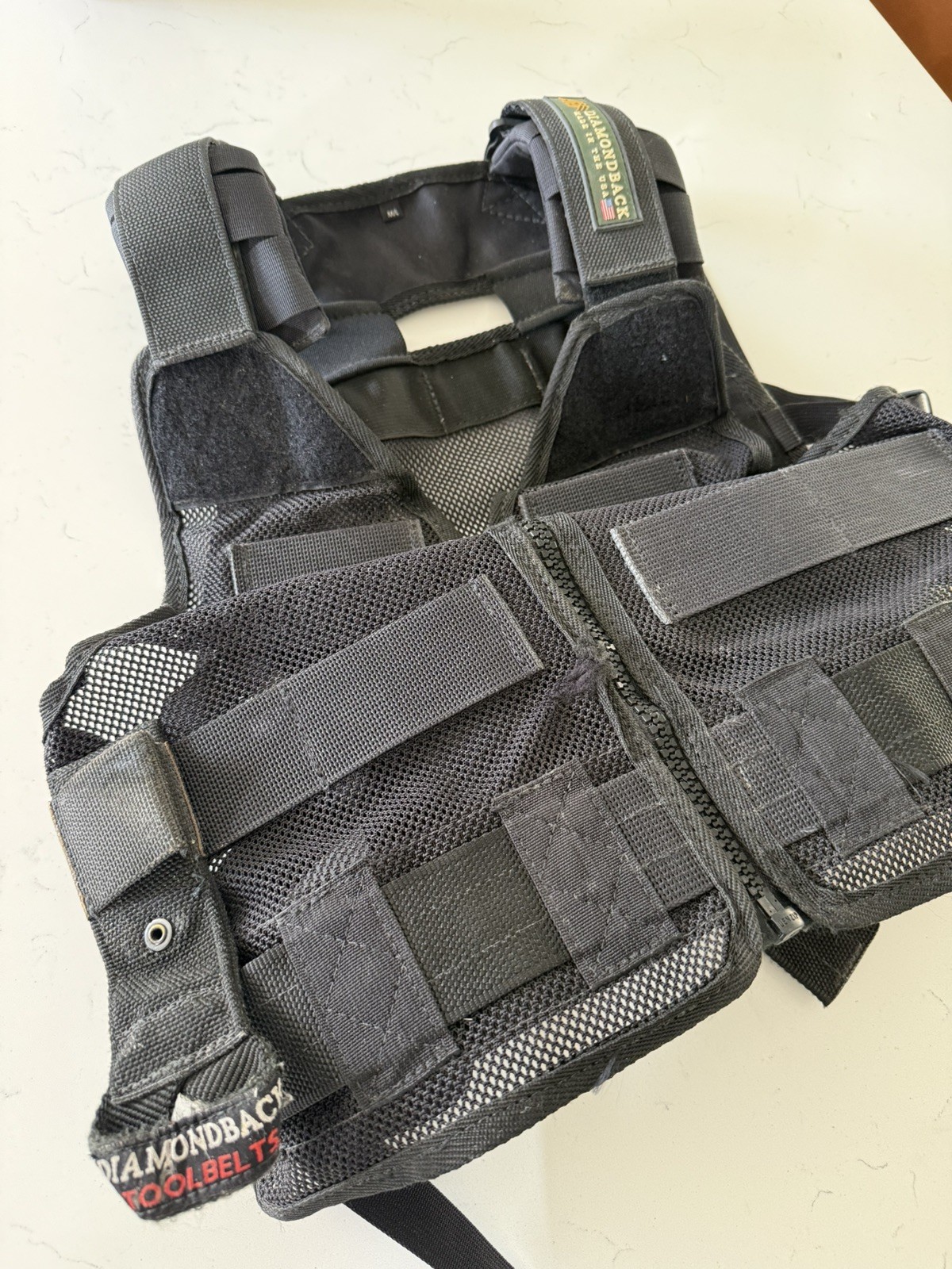 Diamondback 701 Tool Vest Black Mesh w shoulder pads & gun hook – Size M/L