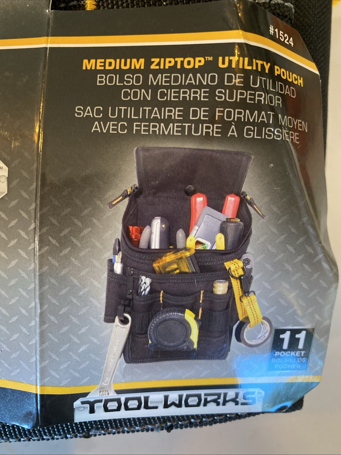 CLC 1524 Medium ZIPTOP Utility Maintenance Electrician Zippered Tool Belt Pouch