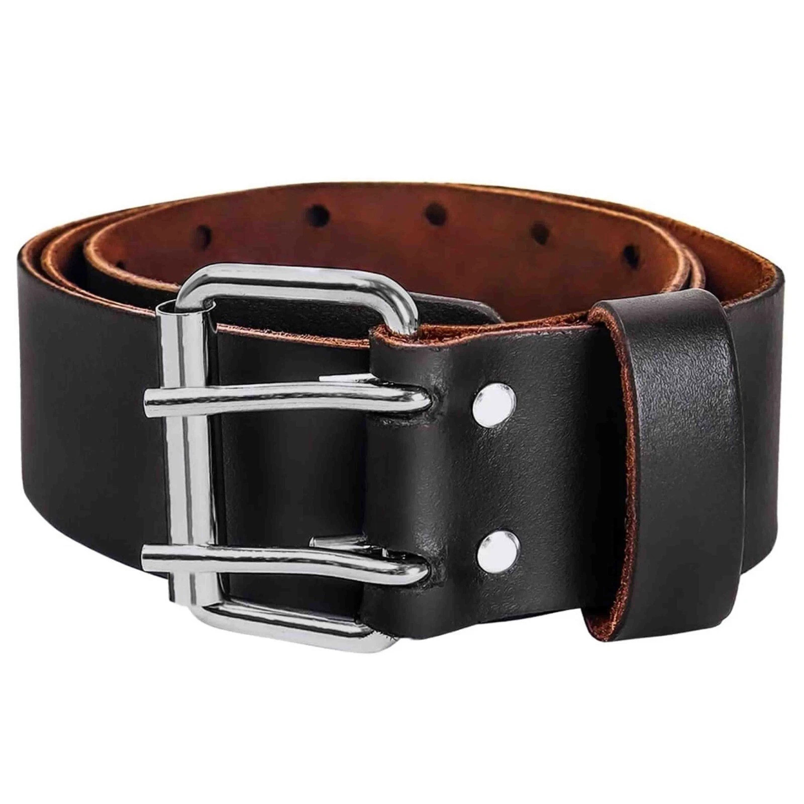 Heavy Duty Leather Tool Belt 2″ Wide – Top Grain Construction for Work & Trades