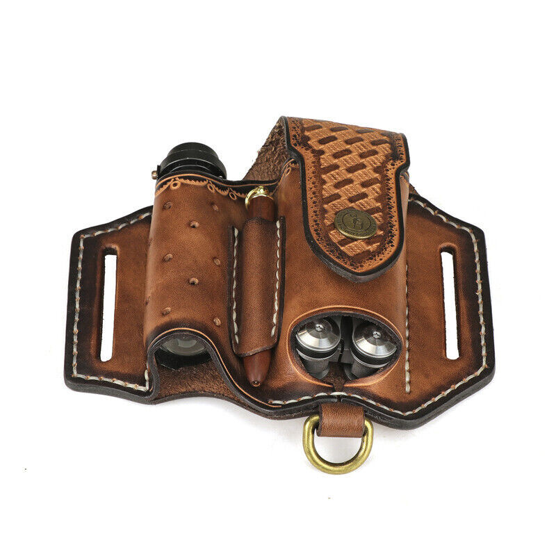 Leather Pocket Knife Sheath EDC Multitool Plier Belt Knives Pouch Tools Holster