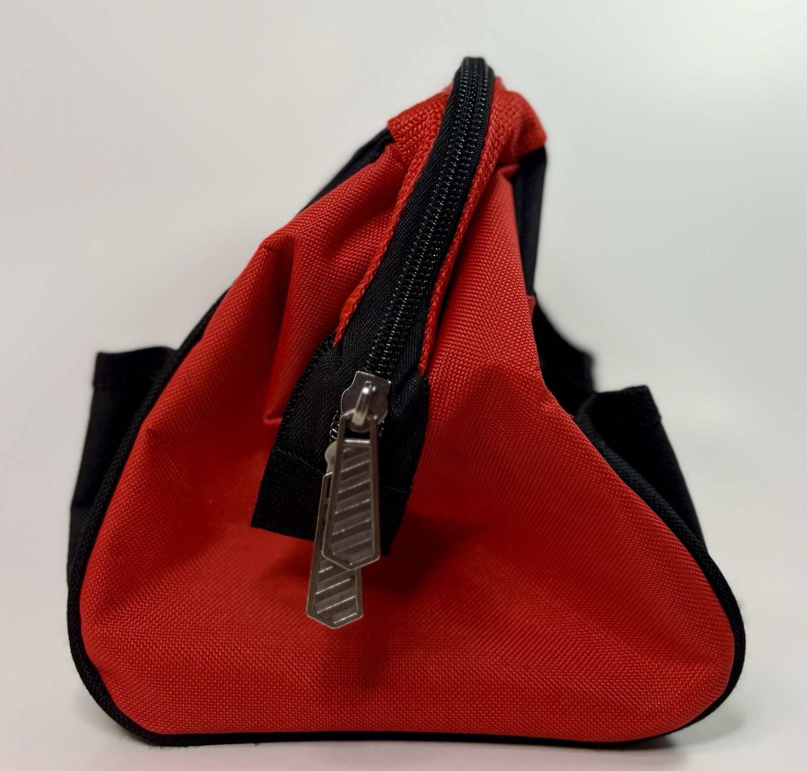 Craftsman Multi Pocket Tool Bag Soft Sided Zipper Tool Tote Red Black