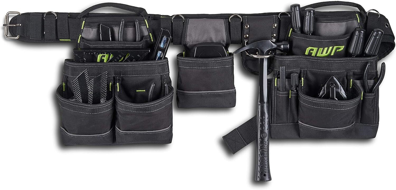 HEAVY DUTY Carpenter Rig Working Padded Tool Holder Belt Suspender Waist Pouch