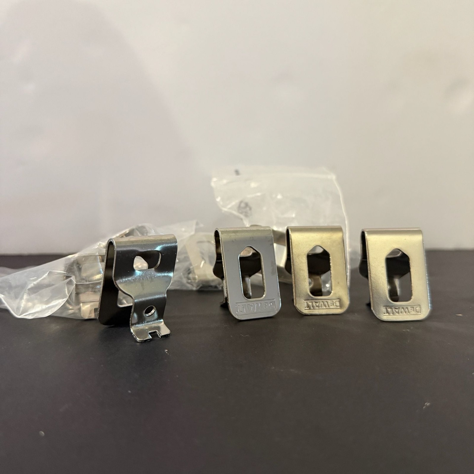 DeWalt Lot of 9 Replacement Stainless Steel Tool Belt Clips N268241 N086039