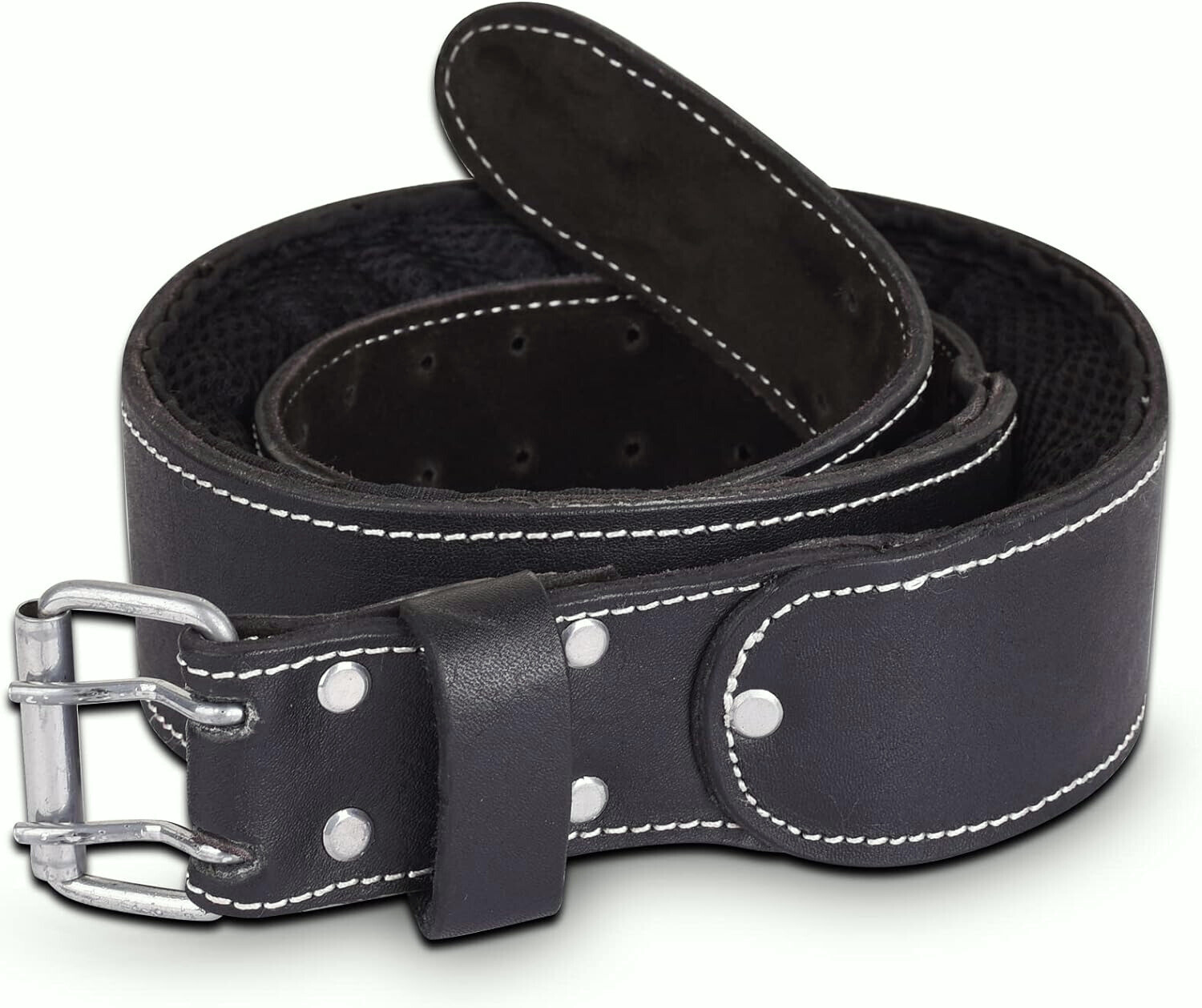 FUERI Leather Tool Work belt for men 2.5″ Foam Padded Thick Tool Pouch Belts