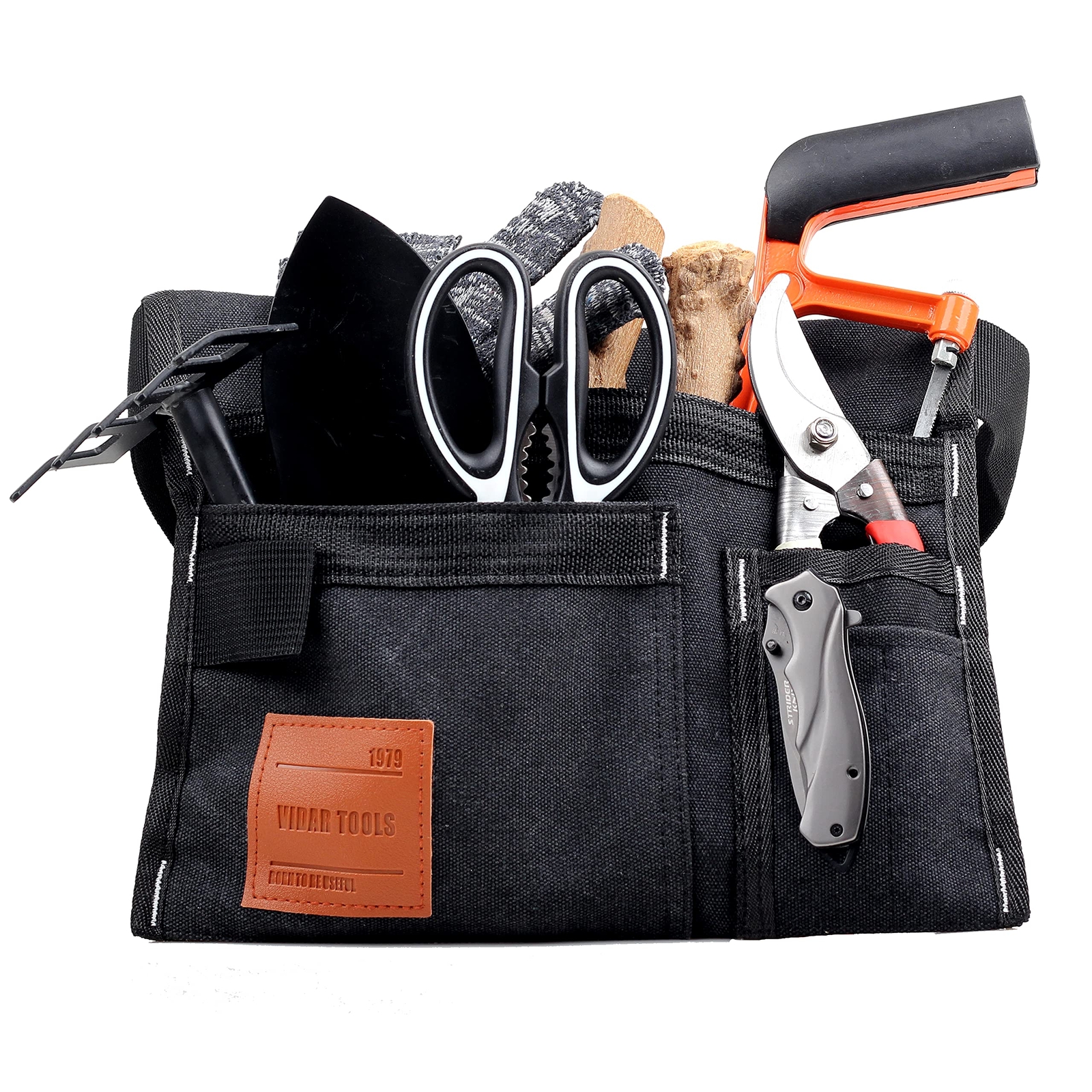 6-Pocket Single Side Tool Belt Pouch/Utility Belt/Work Apron for Carpenter an…