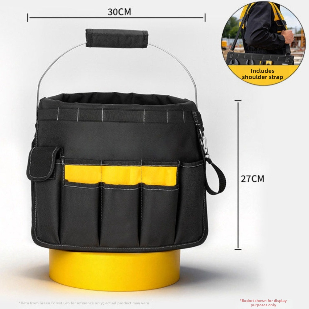 Bucket Tool Bag Made of 600D Oxford Fabric for Electrician Outdoor Repair