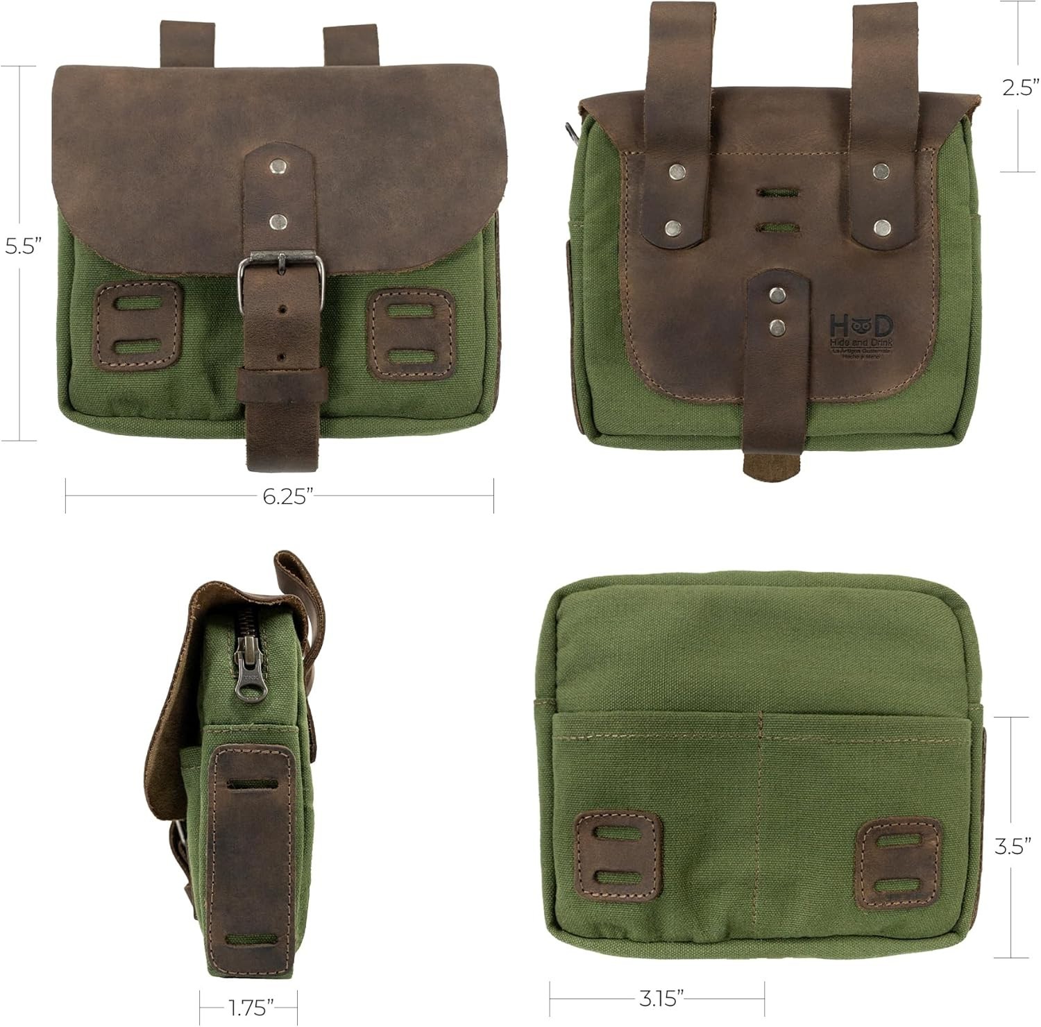 Hide & Drink Waxed Canvas Survival Camping Pouch Belt Loop EDC Tool Bag
