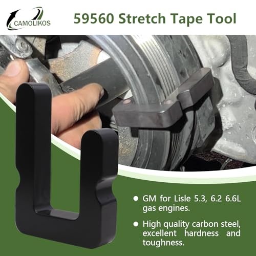 2-Sided 59560 Stretch Belt Tool for GM Lisle 5.3, 6.2 6.6L Gas Engines Black