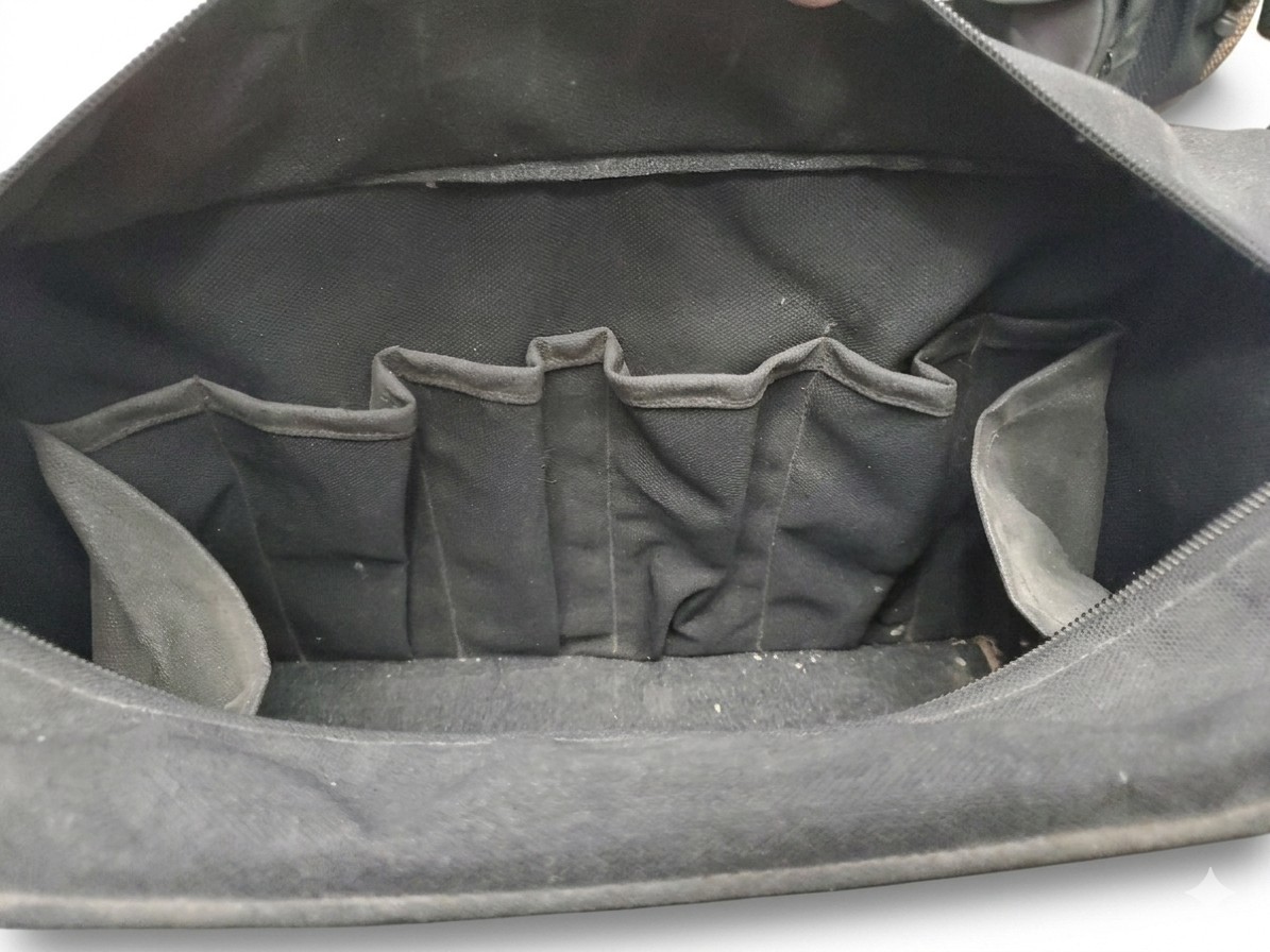 Black Rhino Heavy Duty Canvas Tool Bag | Gatemouth Wide-Opening Multi-Pocket…