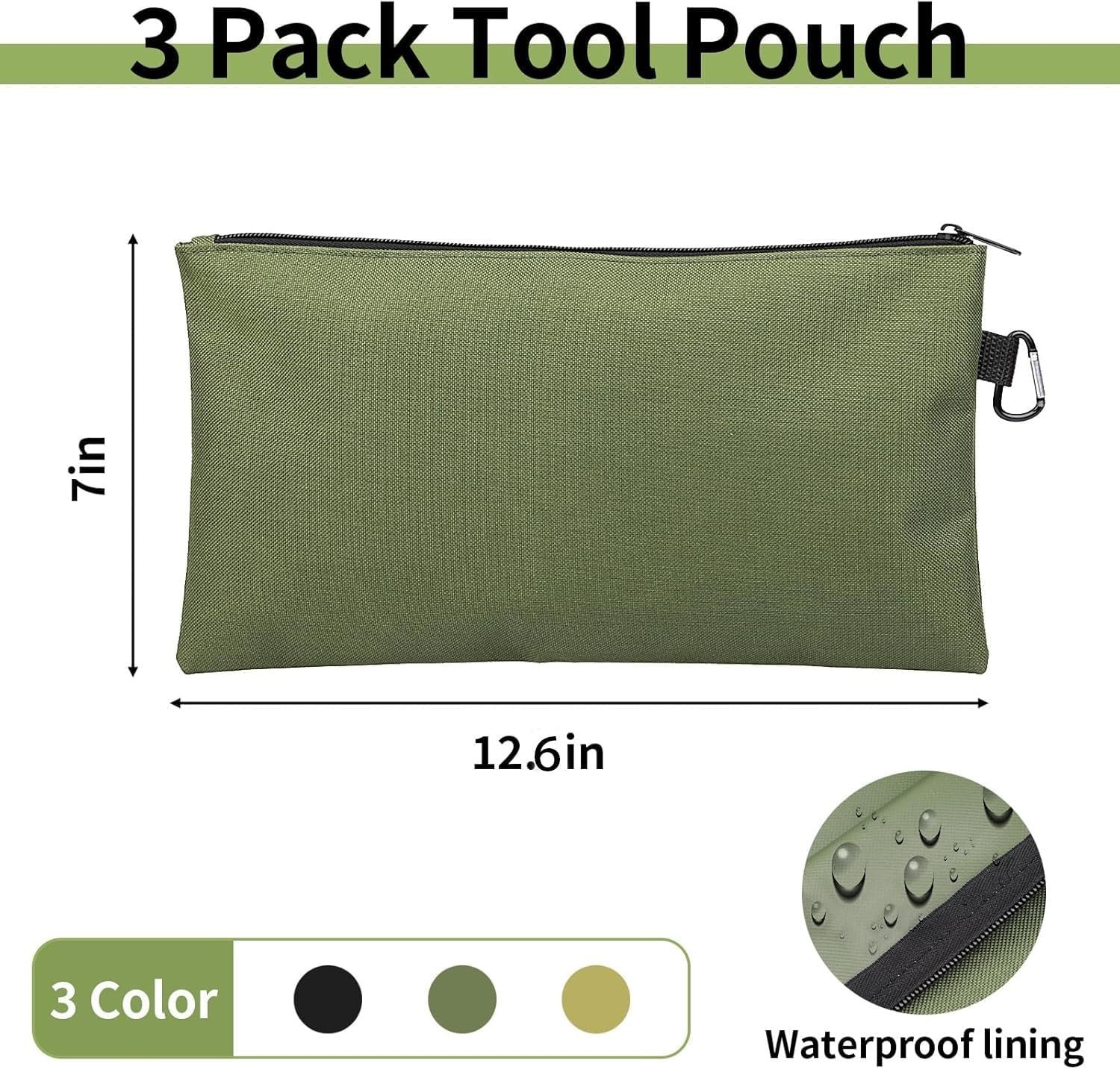 Durable Multipurpose Tool Pouch Set – Waterproof Storage Organizer, 12.6×7 in