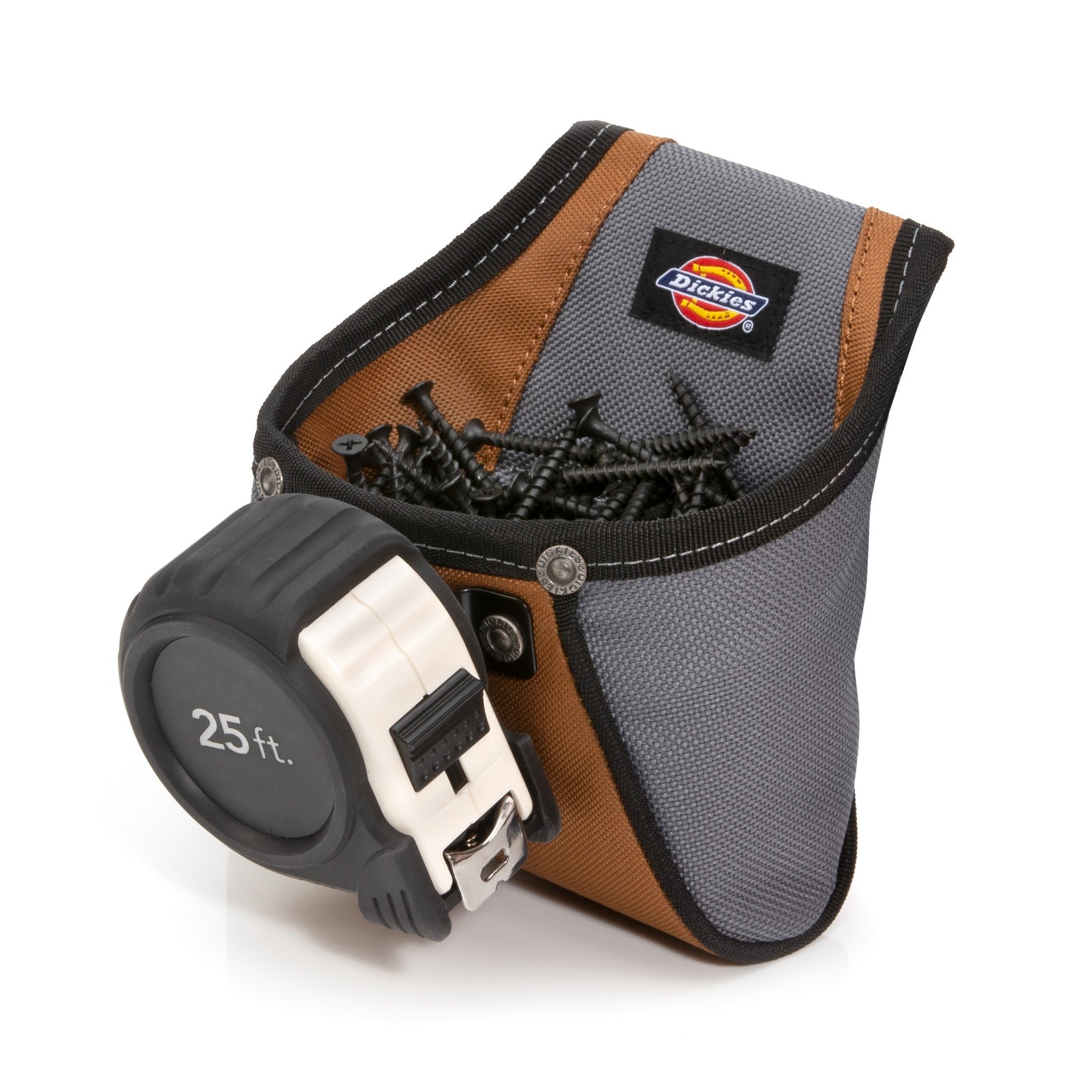 Rigid Nail Screw Tool Belt Pouch with Tape Measure Clip Dickies 57101