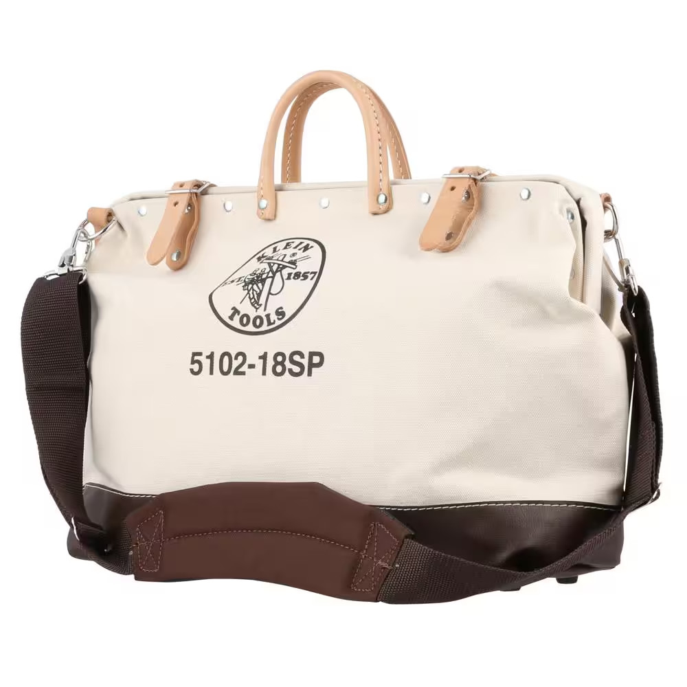 Deluxe Tool Bag, Canvas, 13 Pockets, 18-Inch