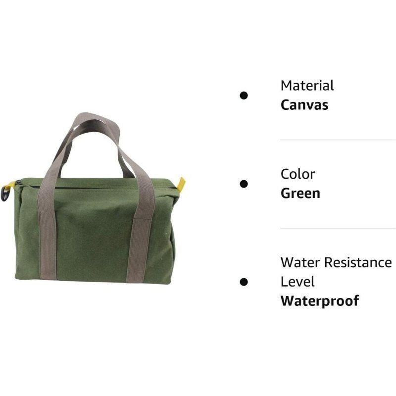 Waterproof 16 Inch Tool Bag – Large Capacity Canvas Tote for Hand Tools