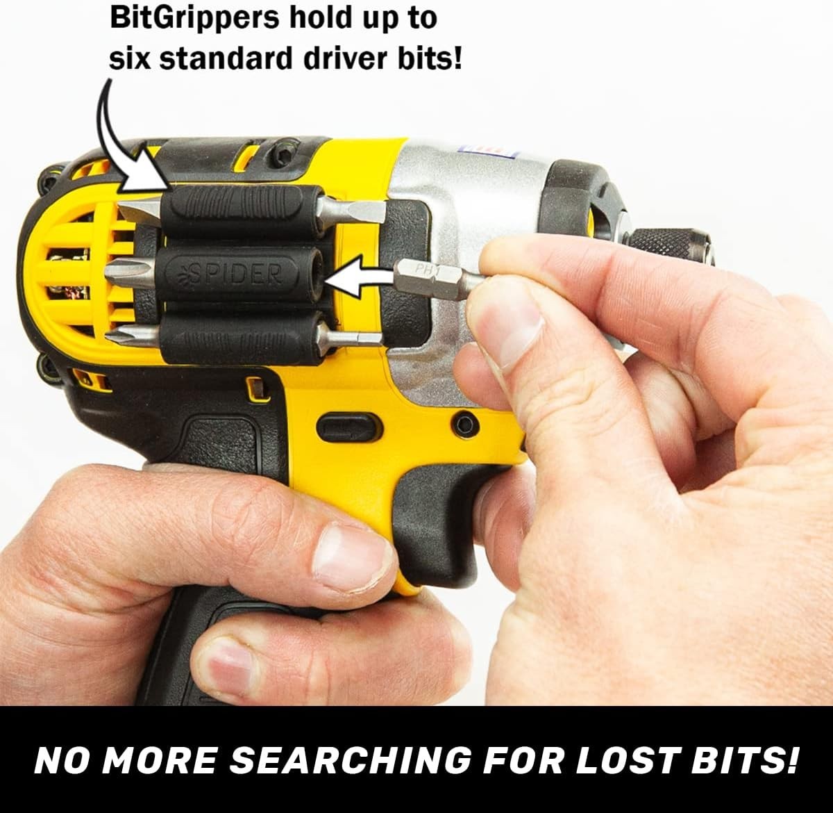 Tool Holster Rubber BitGripper V2 2 Pack Storage for Drill Bits Accessories