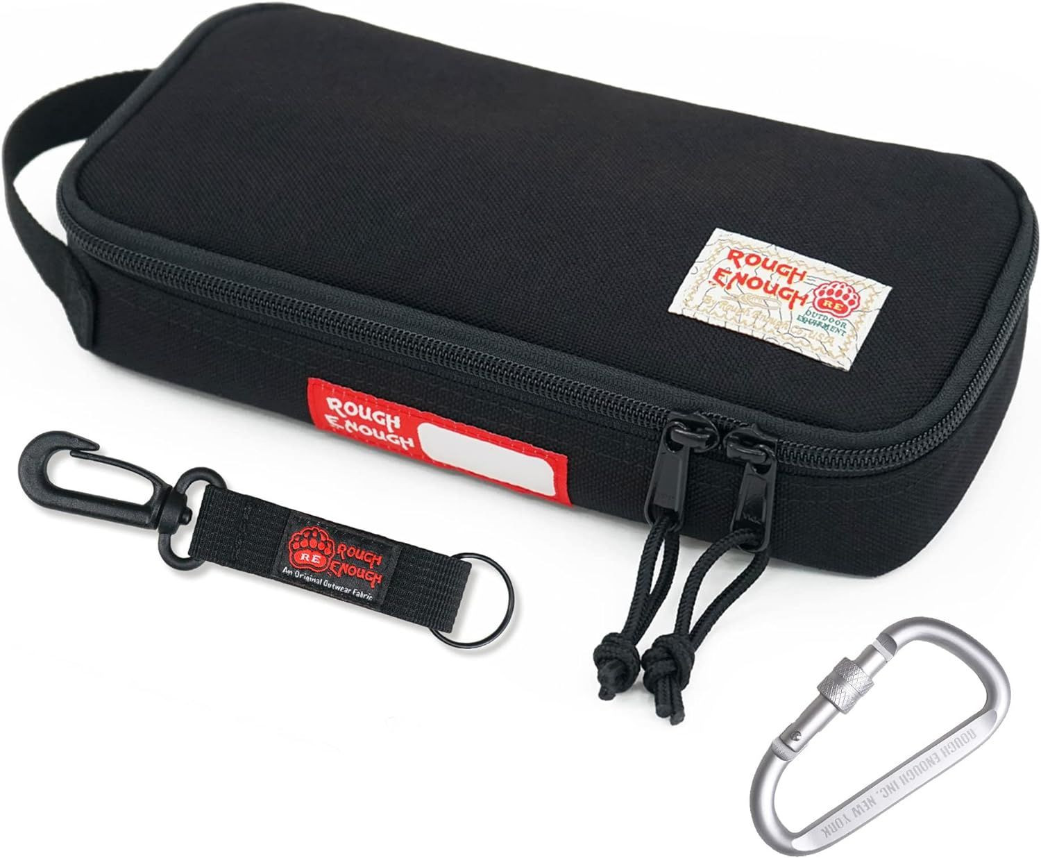 Rough Enough Small Tool Bag Pouch Large Black Pencil Case Box for Kids