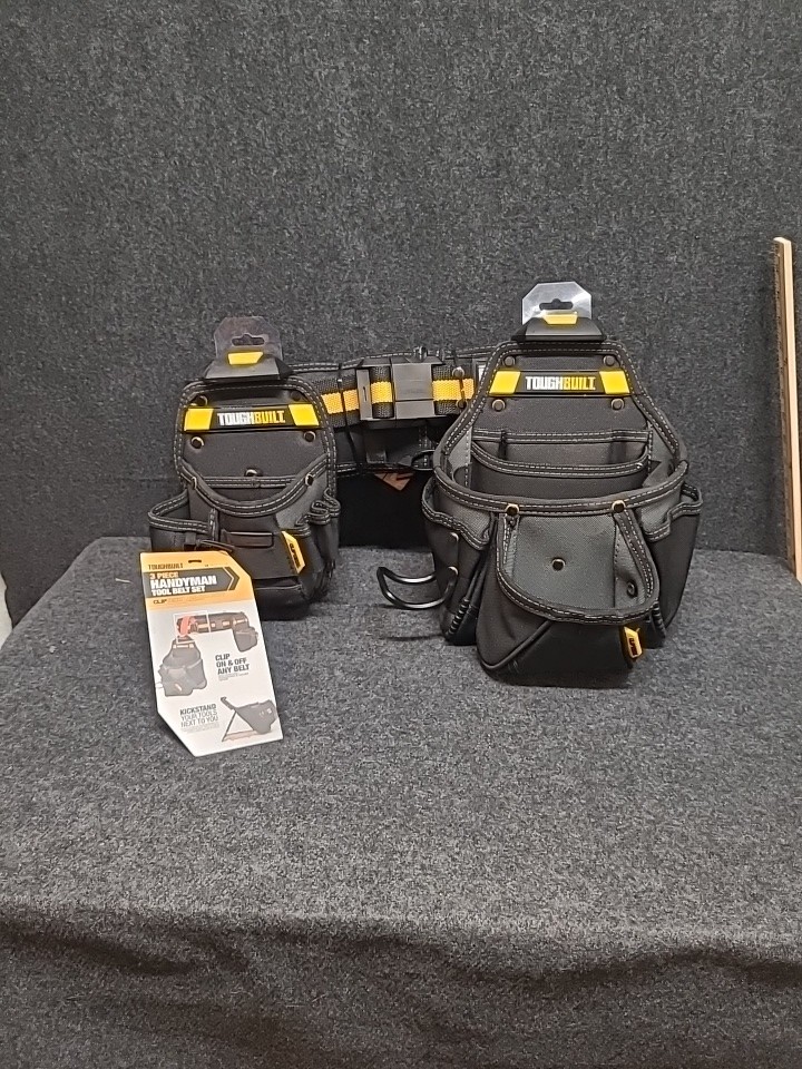 TOUGHBUILT ClipTech 3pc Tool Belt Set TB-CT-111-CP + Fastener Bags + Holders