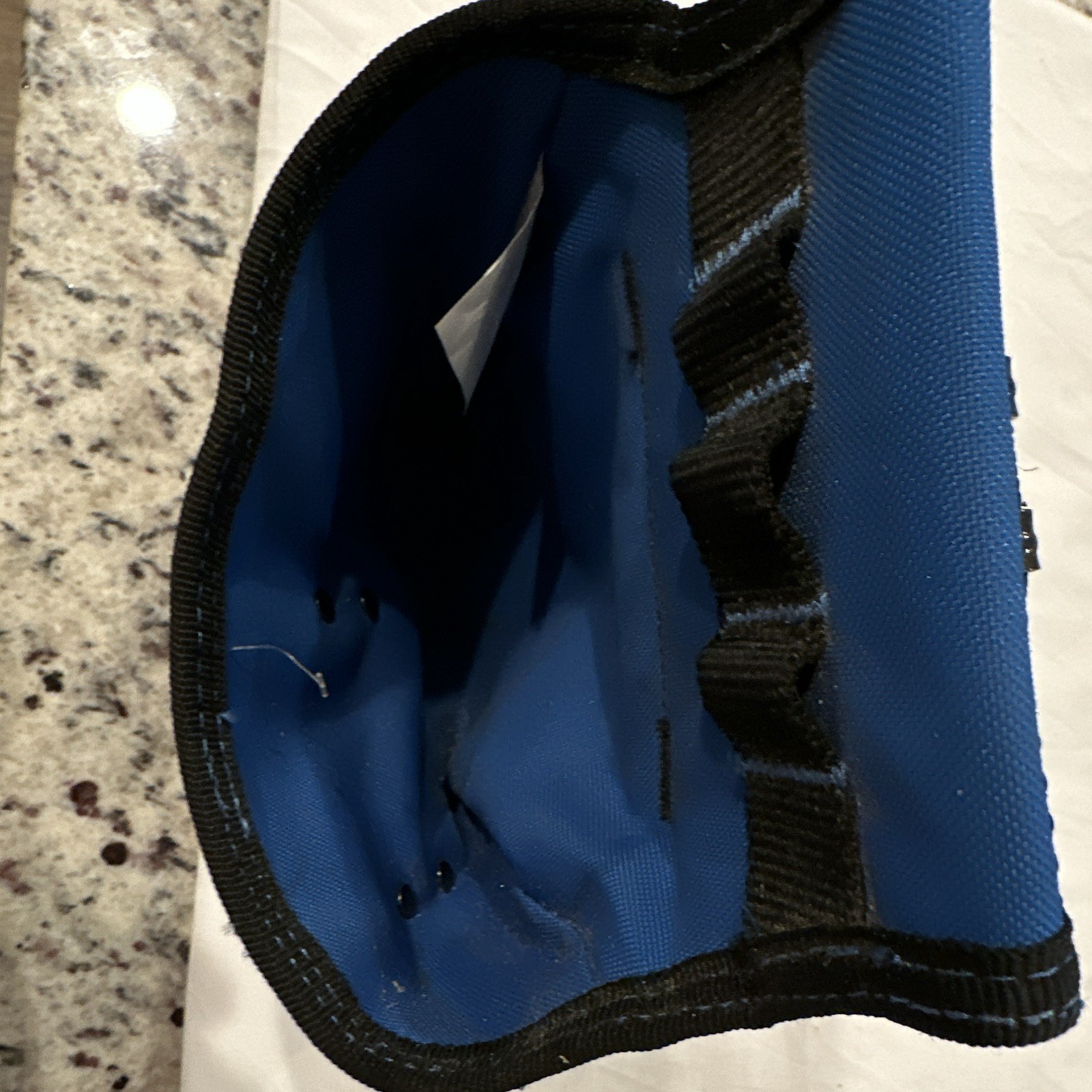 Kobalt Black/Blue Fabric Tool Belt Pouch with Belt Clip, 1-Pack