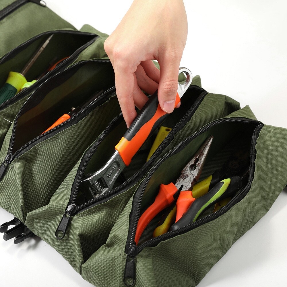 Tool Roll Up Bag Heavy Duty Tool Organizer Portable Storage Hanging on the Wall