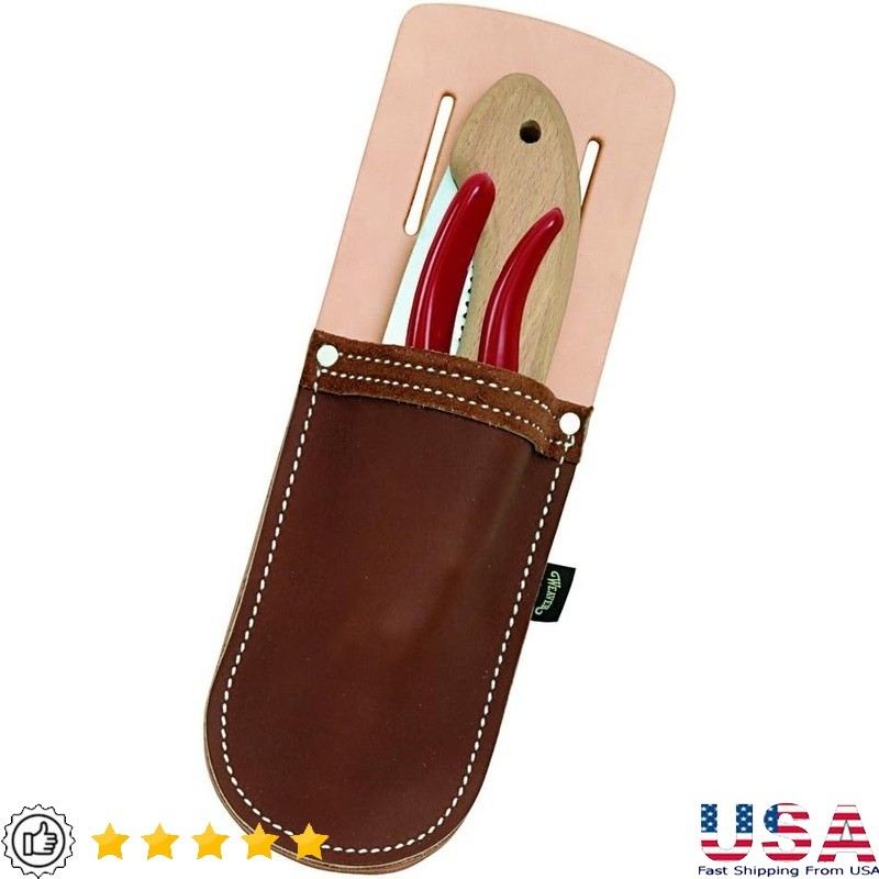 Pruner Pouch Folding Saw High Carbon Steel Leather Holder Tool Attachment New