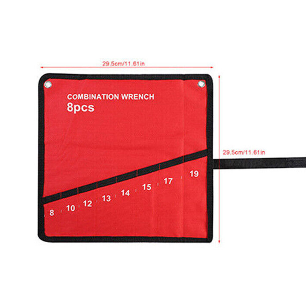 2PCS Multi-Pocket Roll Up Wrench Plier Spanner Holder Canvas Tool Storage Bag