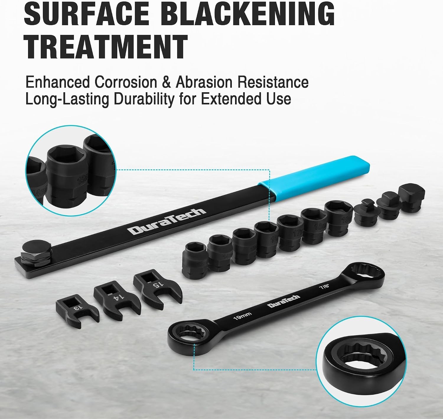15-Piece Universal Ratcheting Serpentine Belt Tool Set, Belt Tensioner Tool Kit
