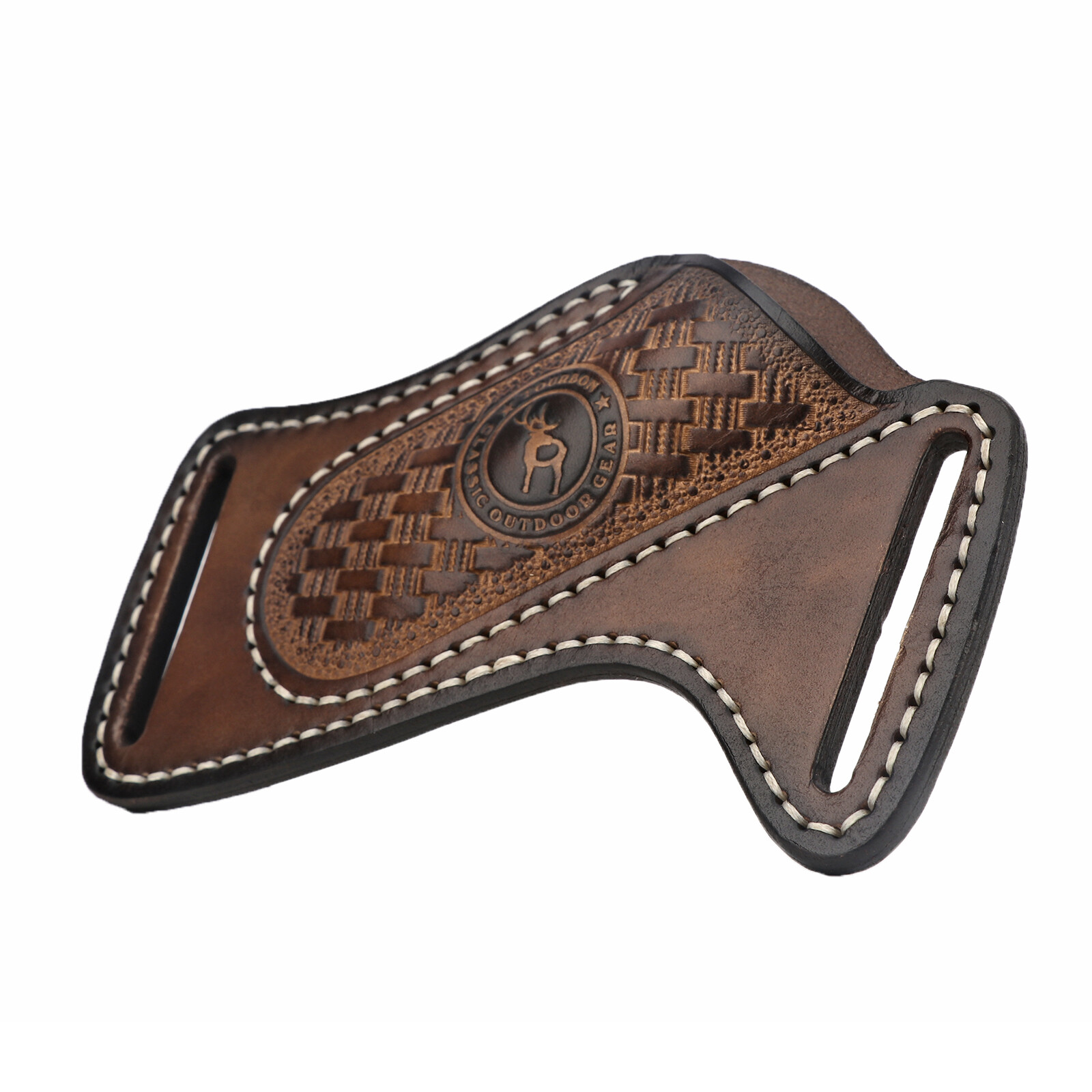 TOURBON Leather Folding Blade Knife Sheath Belt Pouch EDC Knives Pocket Camping