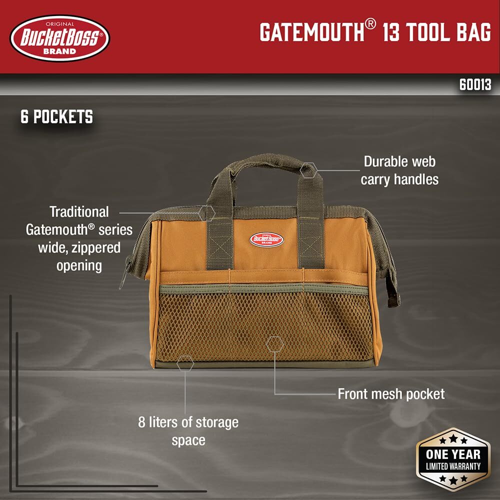 Gatemouth 13 Tool Bag in Brown, 60013, 8 liters
