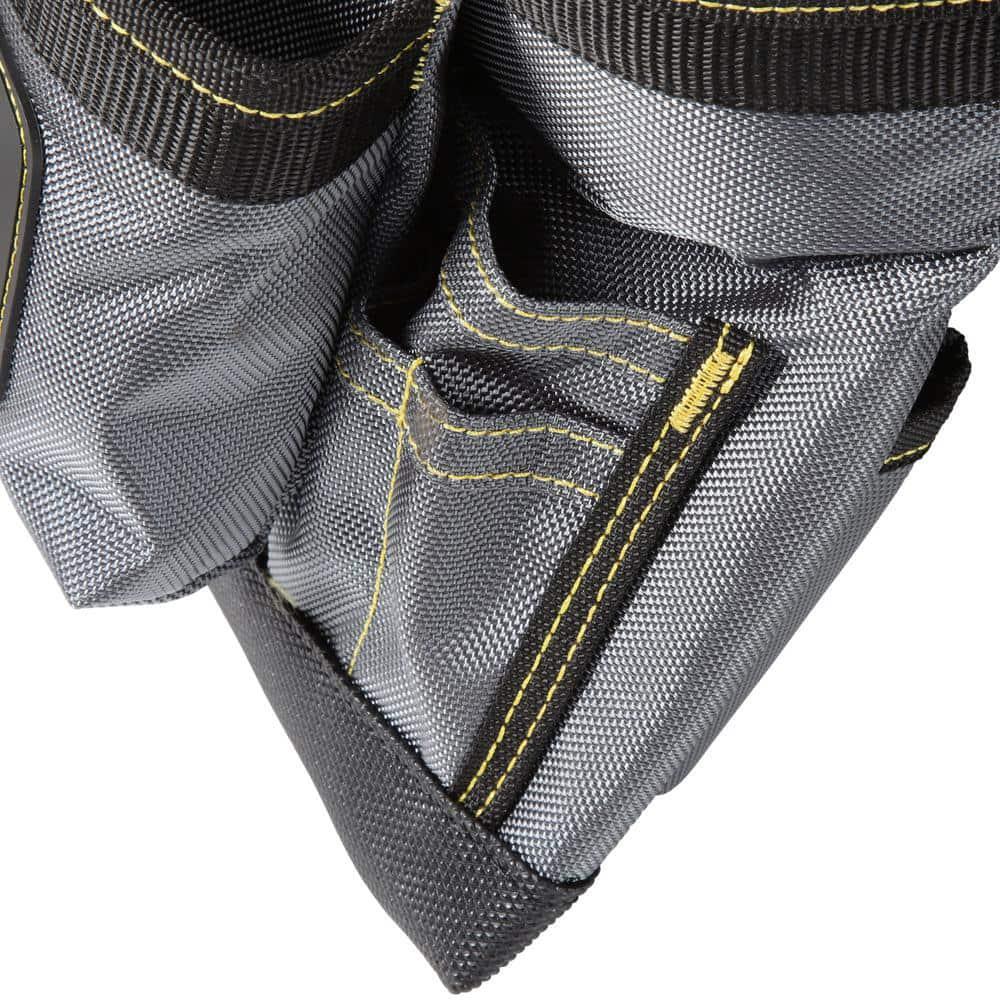 Magnetic Tool Pouch with Belt 11 in. 10-Pocket Platinum Store Organize Tools