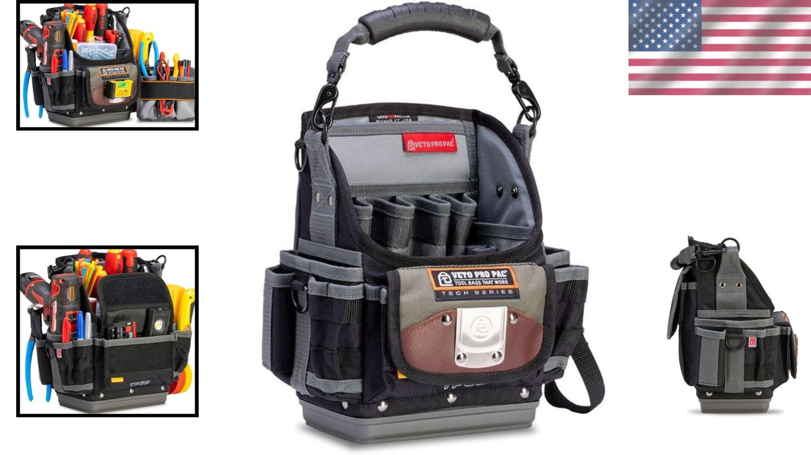 Pro Pac TP6B: Lightweight Waterproof Tool Pouch with 25 Organized Compartments