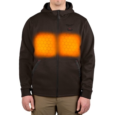 Milwaukee Tool M200n-203X Men’s Heated Hoodie, Up To 8 Hours Time, Zipper