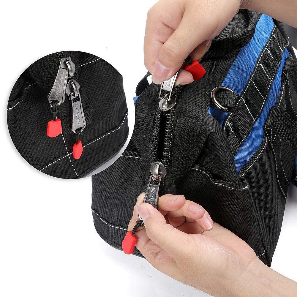 WORKPRO 16 inch Zipper Heavy Duty Tool Bag Top Wide Mouth Tool Storage Tote