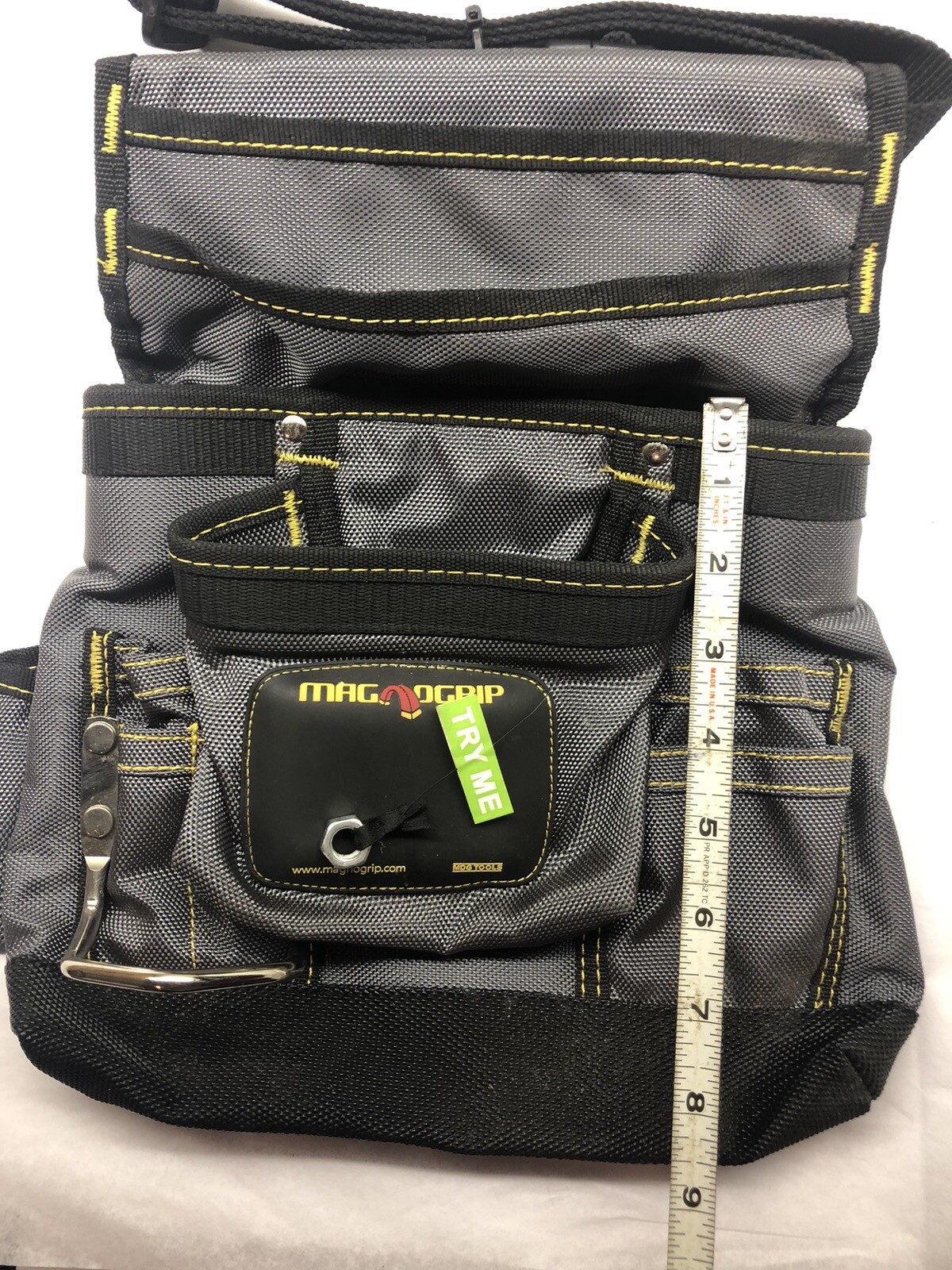 New MagnoGrip 11 In. 10-Pocket Platinum Magnetic Tool Pouch with Belt