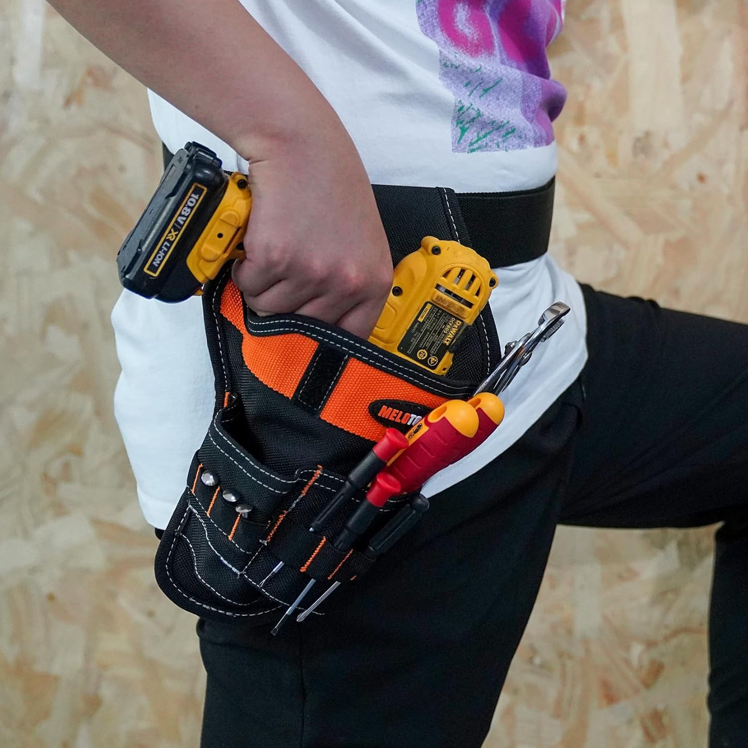 Left/Right Handed Belt Cordless Drill Holster for Tool Belt Drill Pouch Impact D