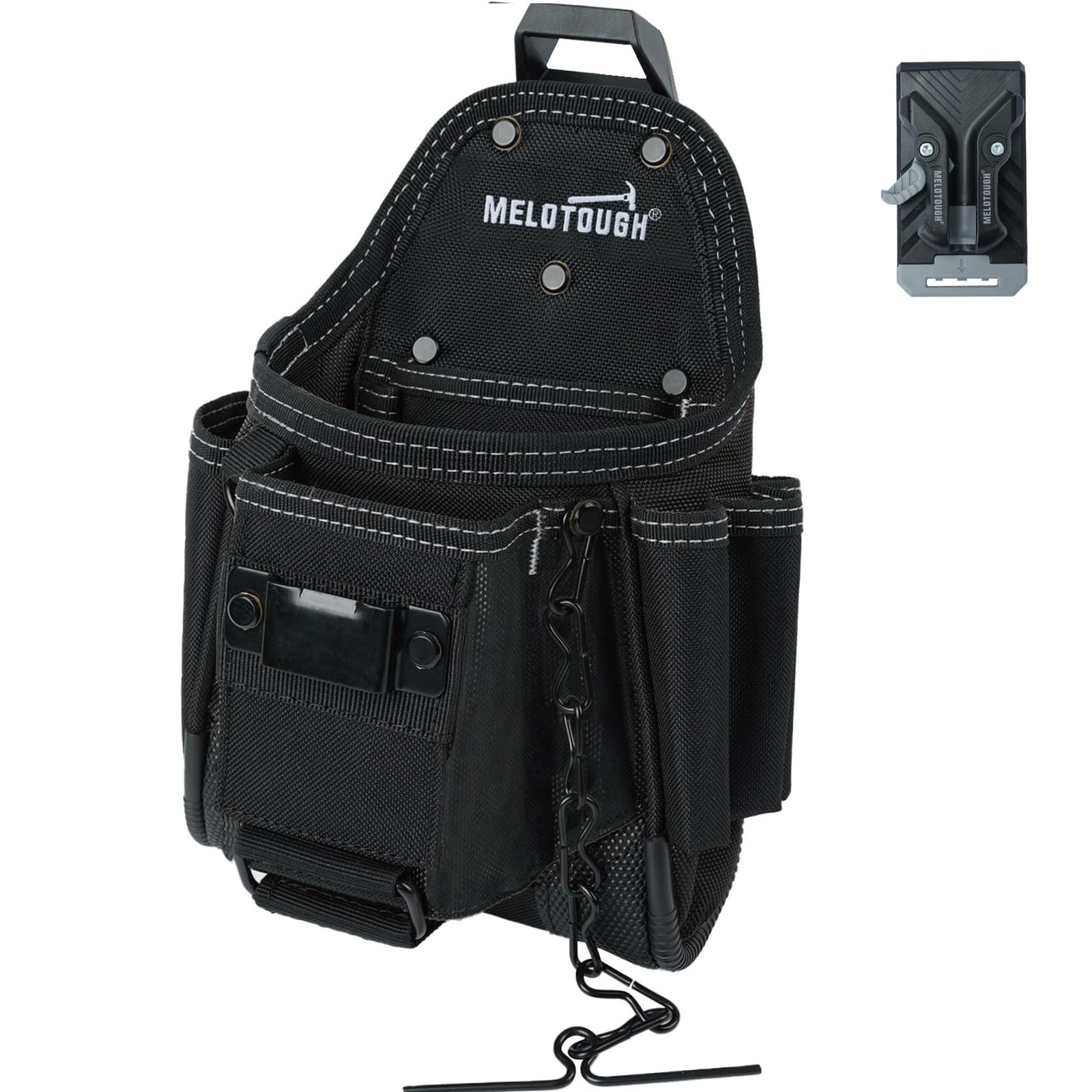 MELOTOUGH Professional Small Electrician Tool Pouch for Tool Belt Pockets wit…